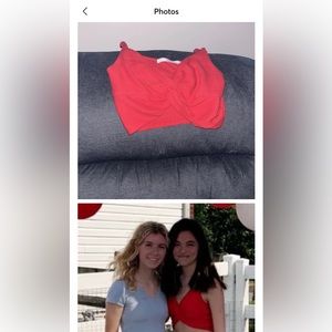 Quiet storm front twist cropped tank